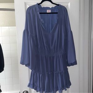 Zozo mini dress - dusty blue